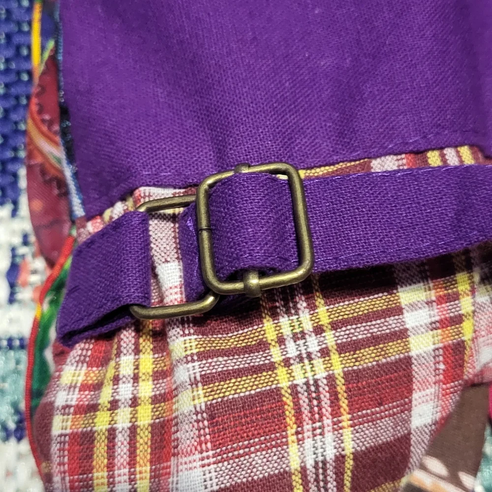 Patchwork Owl Drawstring Backpack - Picture 2 of 12